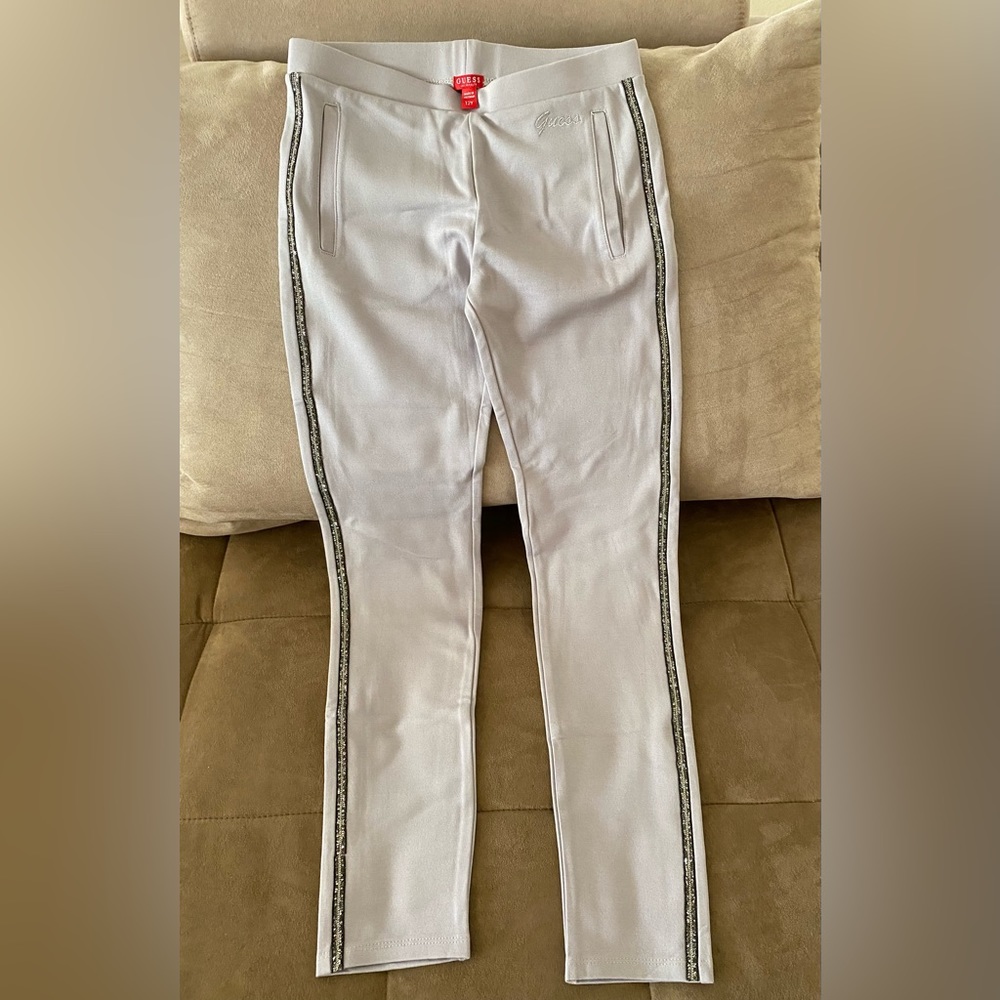 NWOT-Kids Girls Guess Leggings with Jewels on Side